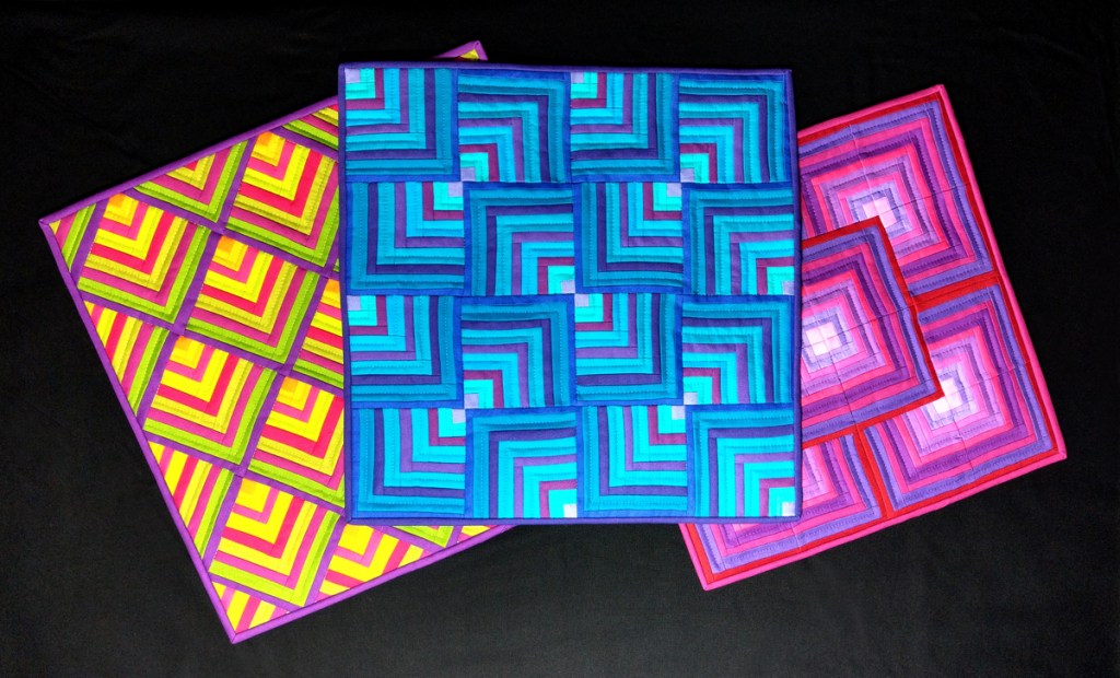 TriColore Mini Quilts / Quarter Log&nbsp;Cabin