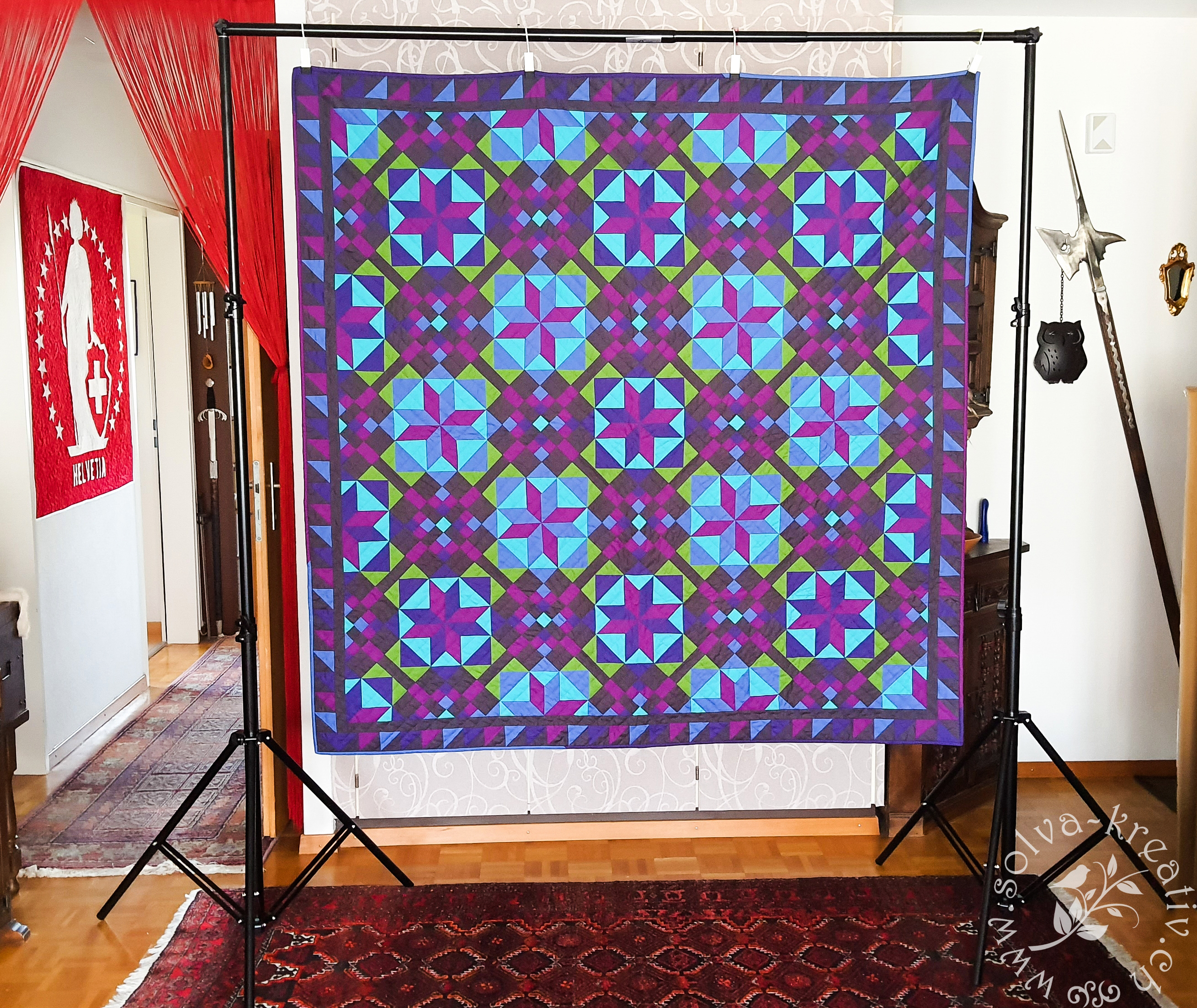 Quilt Aufhängung zum fotografieren