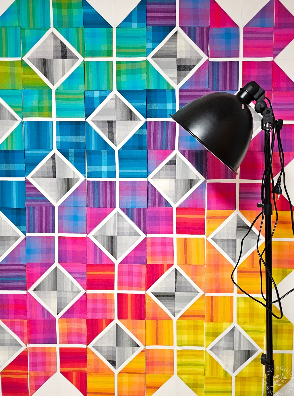 2. Zwischenstand des Leaded Glass&nbsp;Quilt